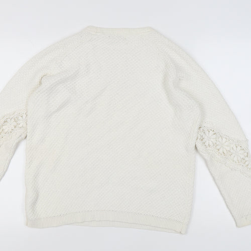 RJR John Rocha Women's White Pullover Jumper Size 12