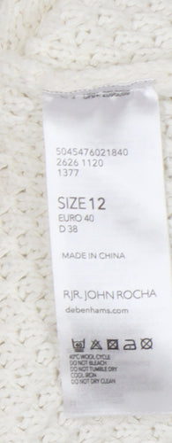 RJR John Rocha Women's White Pullover Jumper Size 12