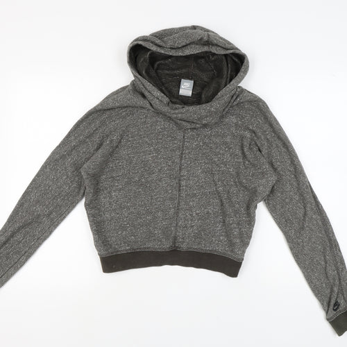Nike Women's Grey Hoodie - Size S, Hooded, Activewear