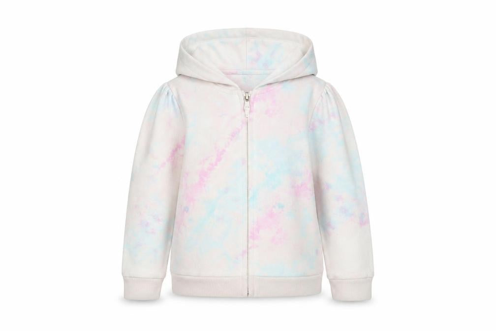 Front view of Gap girls’ multicoloured full zip hoodie, size 5, years