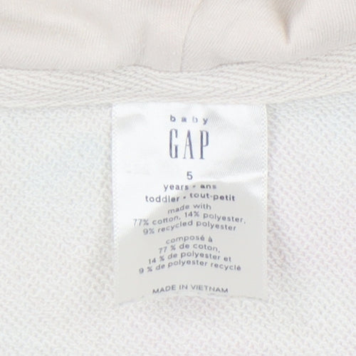 Gap Girls Multicoloured Full Zip Hoodie, Size 5 Years