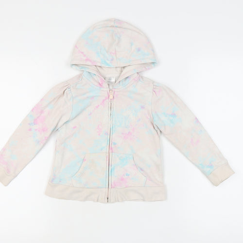 Gap Girls Multicoloured Full Zip Hoodie, Size 5 Years