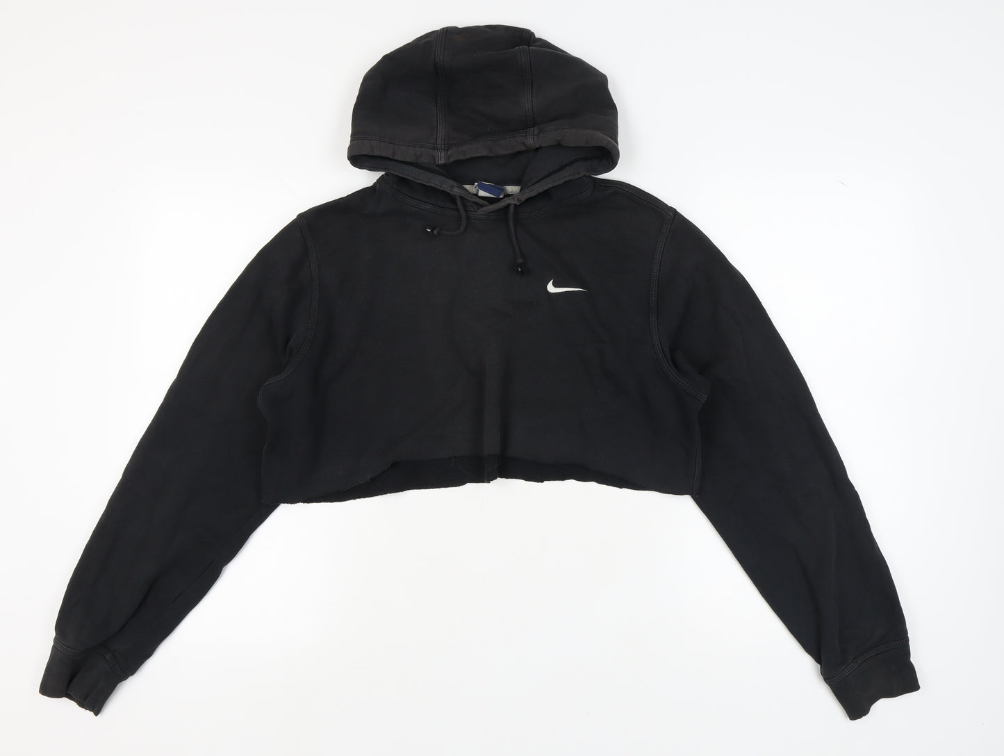 Nike Women's Black Hoodie Size L Pullover with Logo