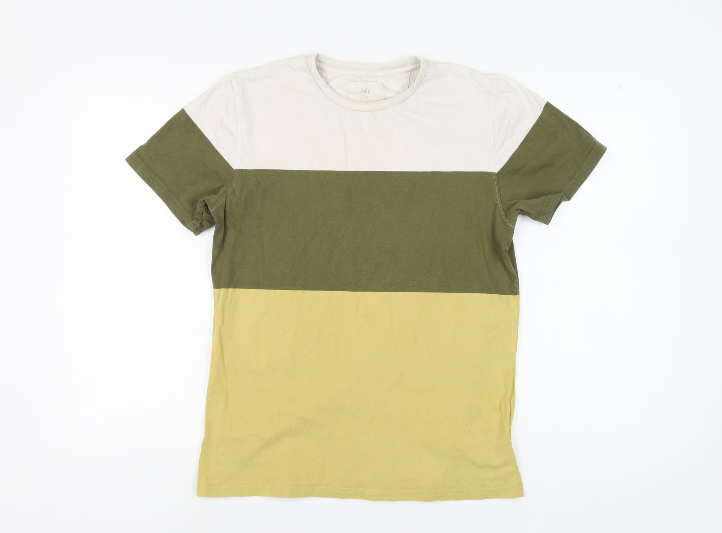 Folk Men's Multicoloured Crew Neck T-Shirt Medium