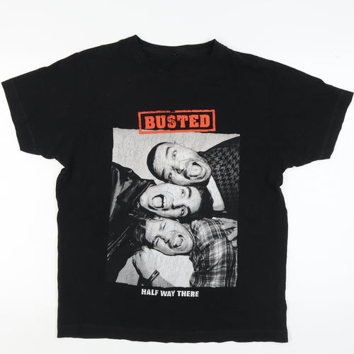 Continental Men's Busted Band T-Shirt Large Black