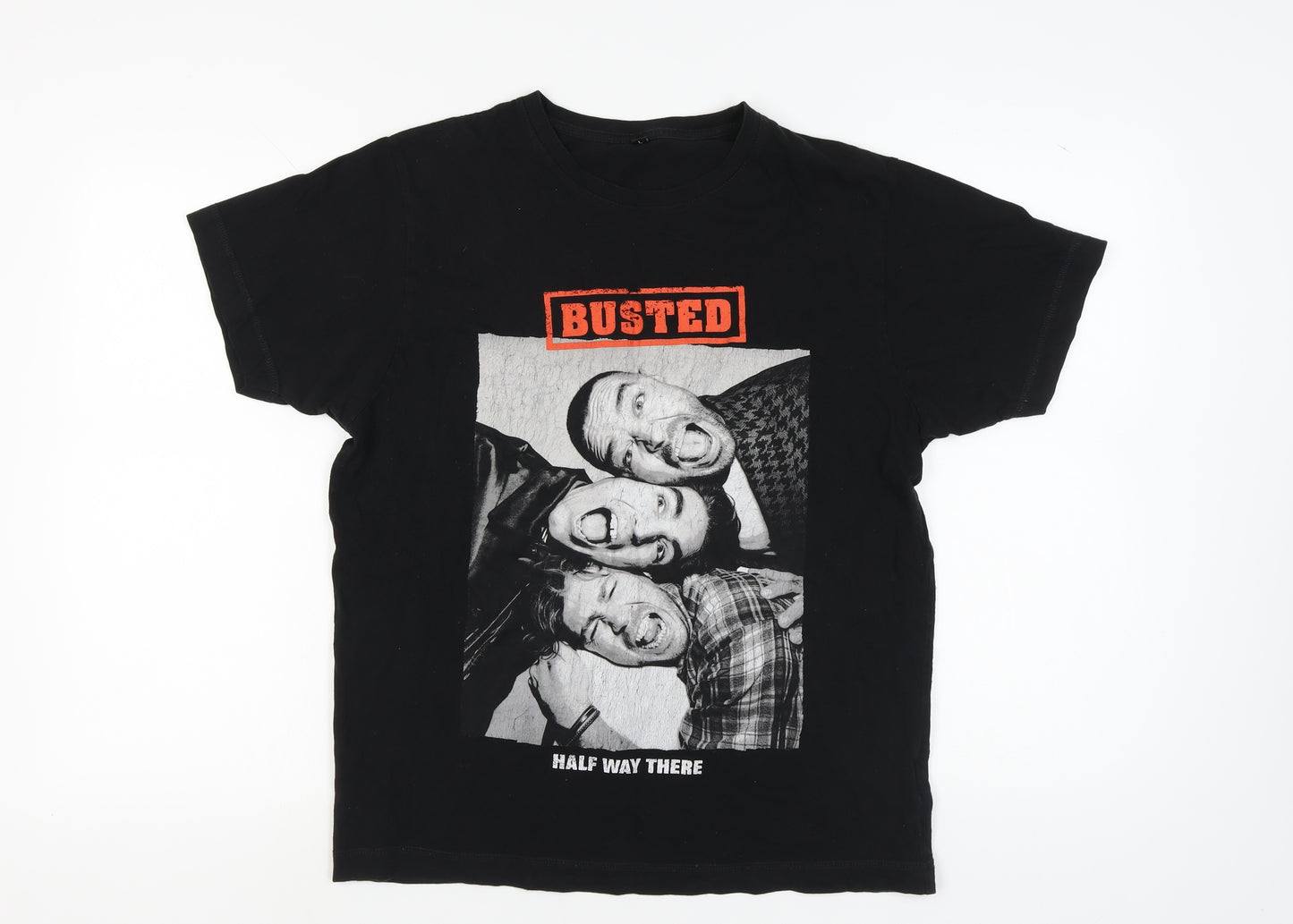 Continental Men's Busted Band T-Shirt Large Black