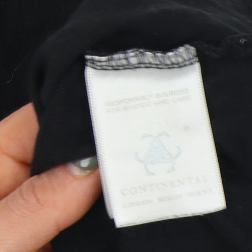 Continental Men's Busted Band T-Shirt Large Black