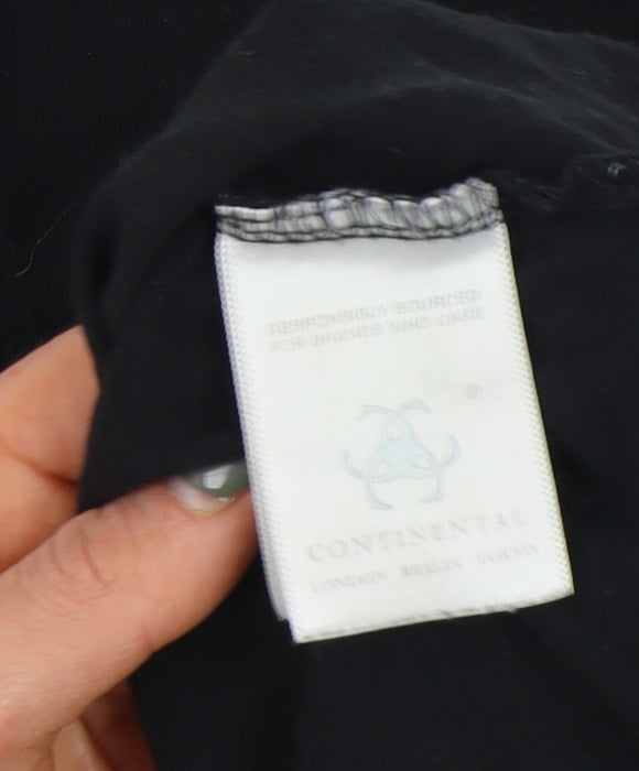 Continental Men's Busted Band T-Shirt Large Black