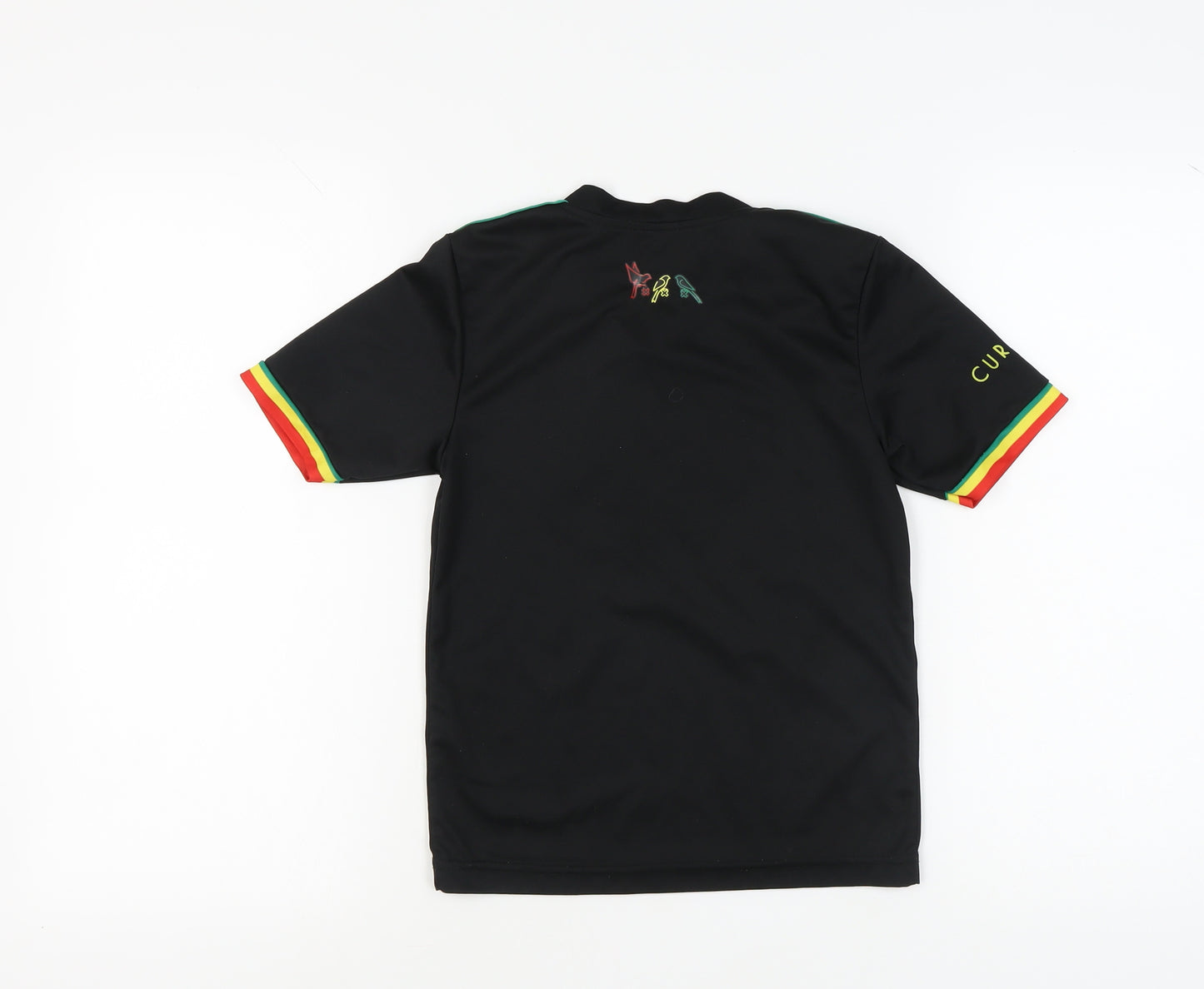 Adidas Boys Football Jersey Black 8 Years V-Neck