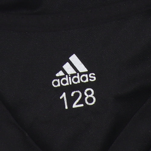 Adidas Boys Football Jersey Black 8 Years V-Neck