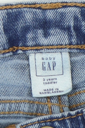 Baby Gap Girls Blue Cropped Jeans 3 Years Ripped