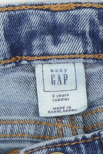 Baby Gap Girls Blue Cropped Jeans 3 Years Ripped