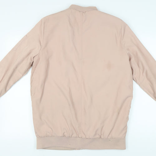 Miss Selfridge Women's Beige Bomber Jacket Size 12