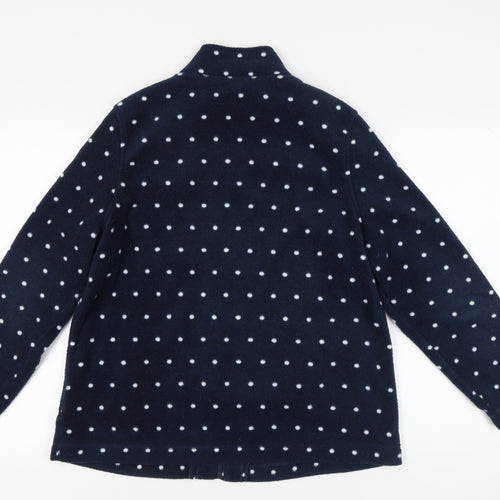 Alice Collins Women's Blue Polka Dot Fleece Jacket Size 14