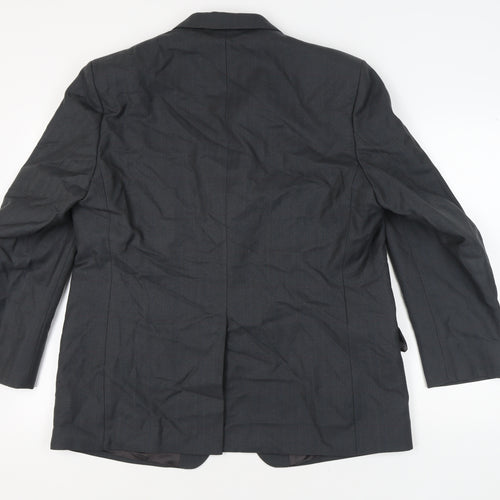 Magee Men's Black Blazer, 46 Regular Fit