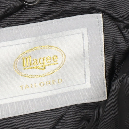 Magee Men's Black Blazer, 46 Regular Fit
