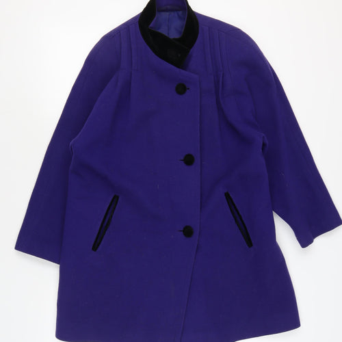 C&A Women's Purple Wool Mid-Length Coat Size 12