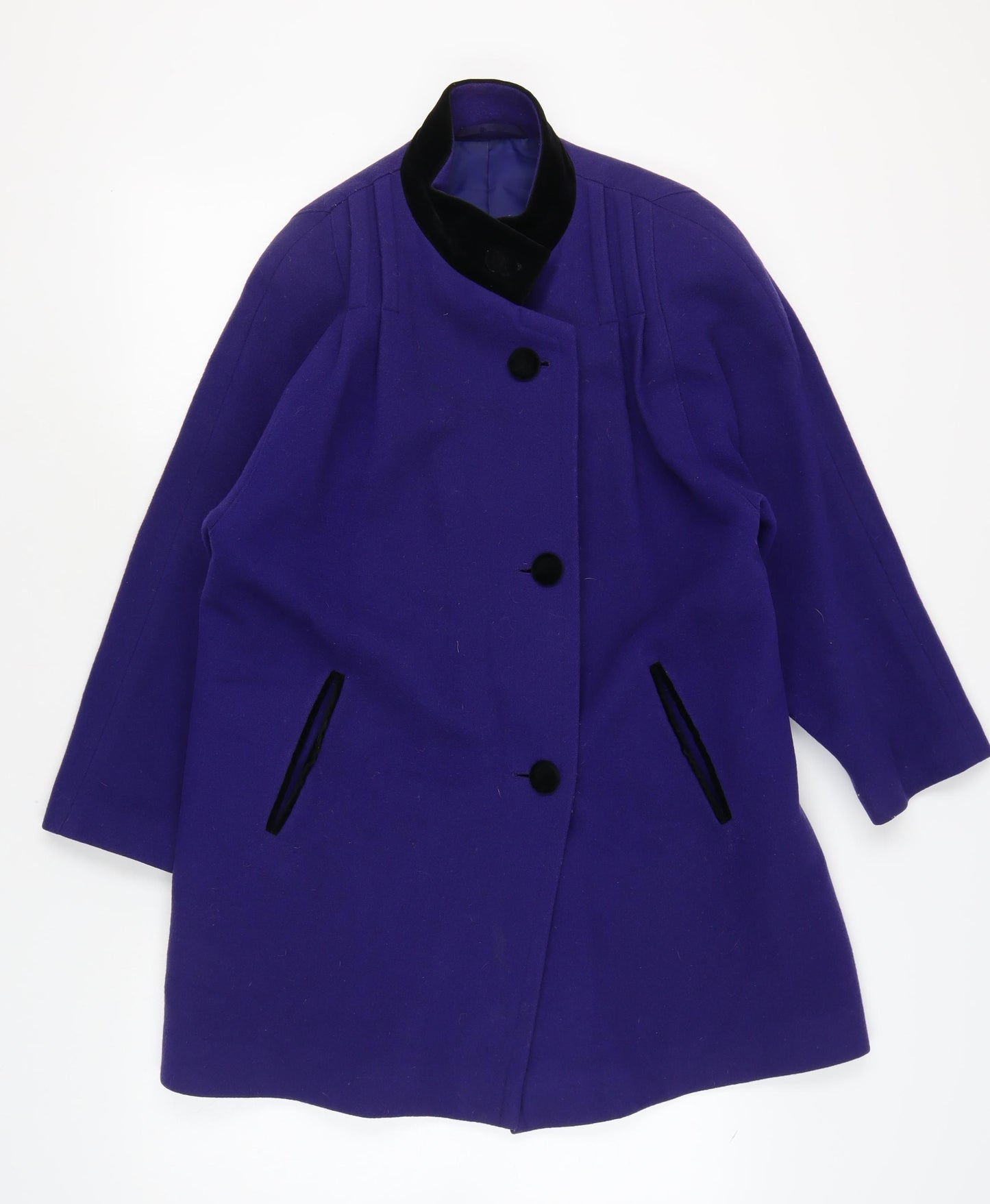 C&A Women's Purple Wool Mid-Length Coat Size 12