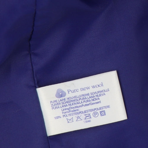 C&A Women's Purple Wool Mid-Length Coat Size 12