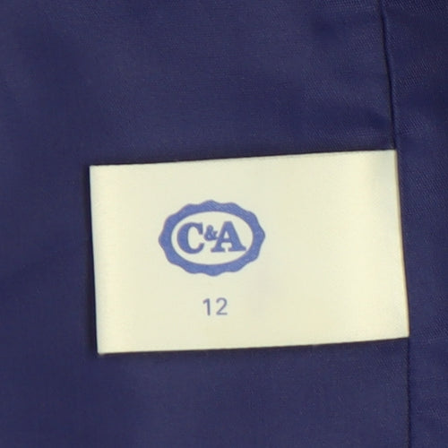 C&A Women's Purple Wool Mid-Length Coat Size 12