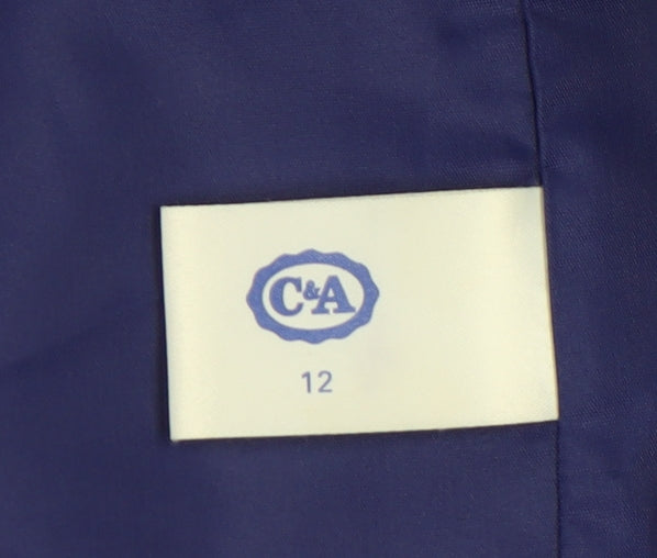 C&A Women's Purple Wool Mid-Length Coat Size 12