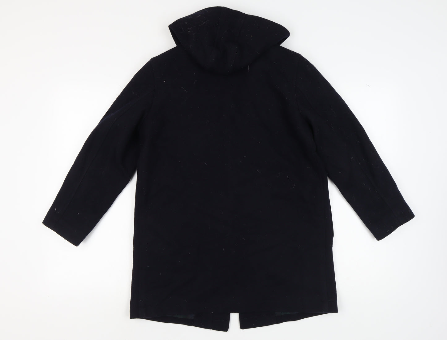 School Scene Boys Black Hooded Duffle Coat 11-12 Years