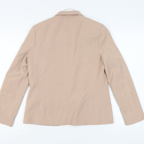 Oasis Women's Beige Blazer Size 12 Regular Notch Lapel