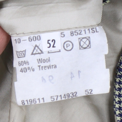 Lino Vierra Men's Multicoloured Check Blazer UK 42