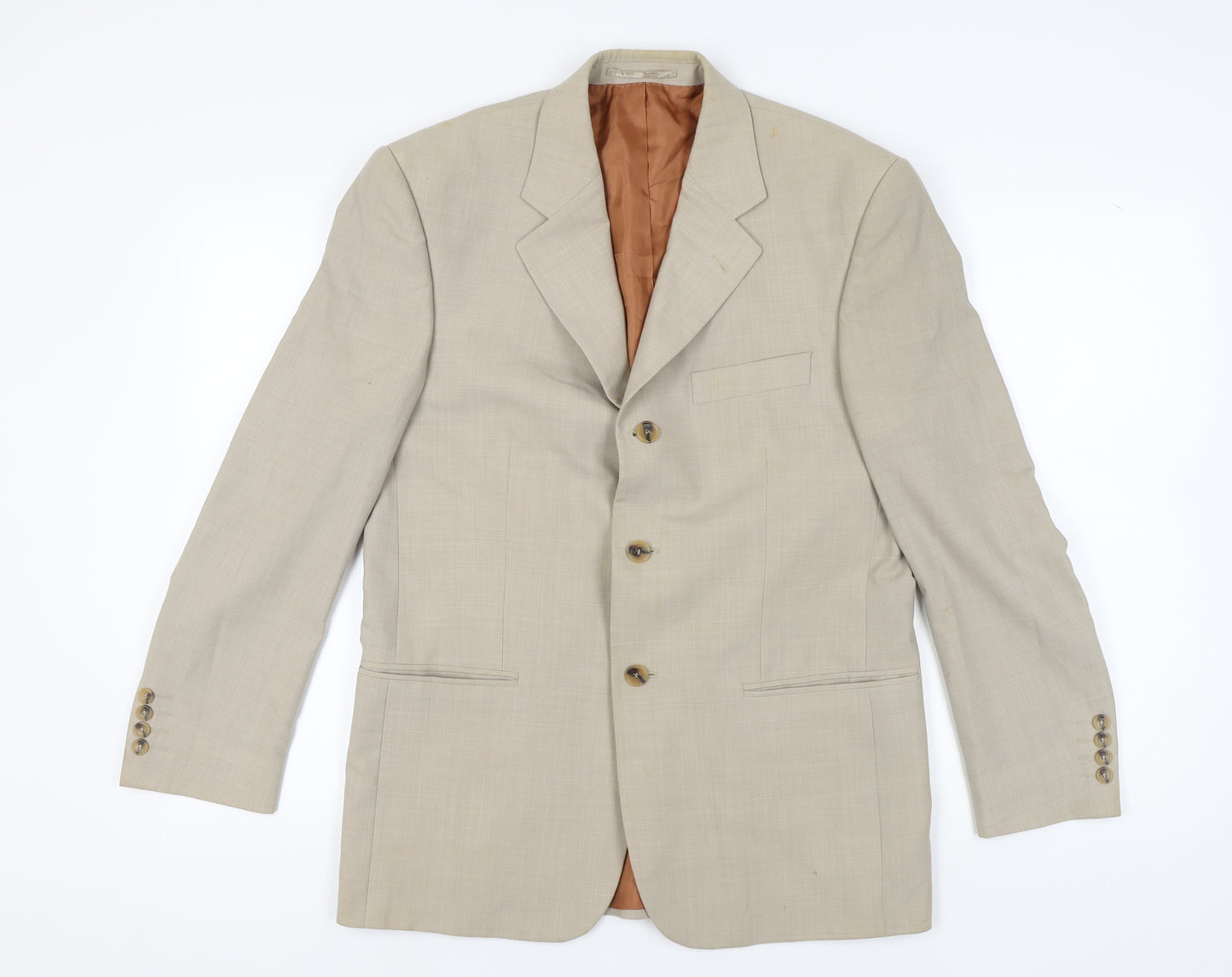 Farah Men's Beige Blazer 38S Business Attire