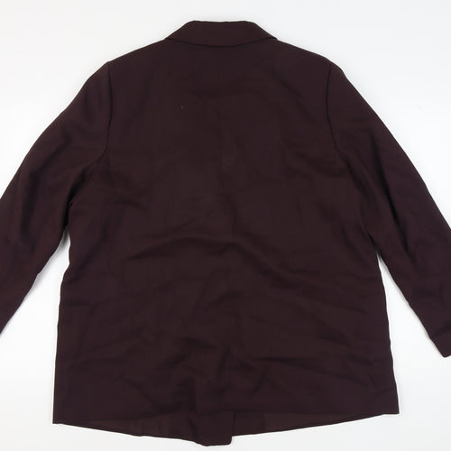 H&M Women's Purple Double-Breasted Blazer, Size L, Regular Fit