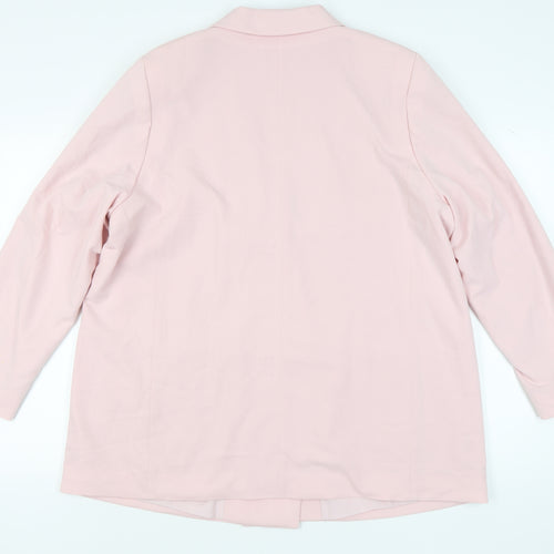 H&M Women's Pink Blazer XL, Regular Fit Double-Breasted