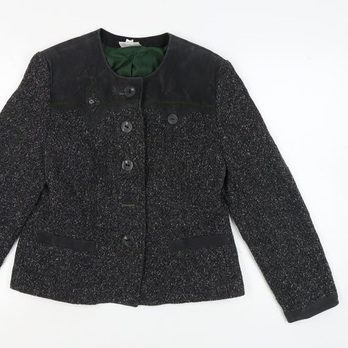 MEICO Women’s Black Size 12 Tweed Blazer, Business Casual