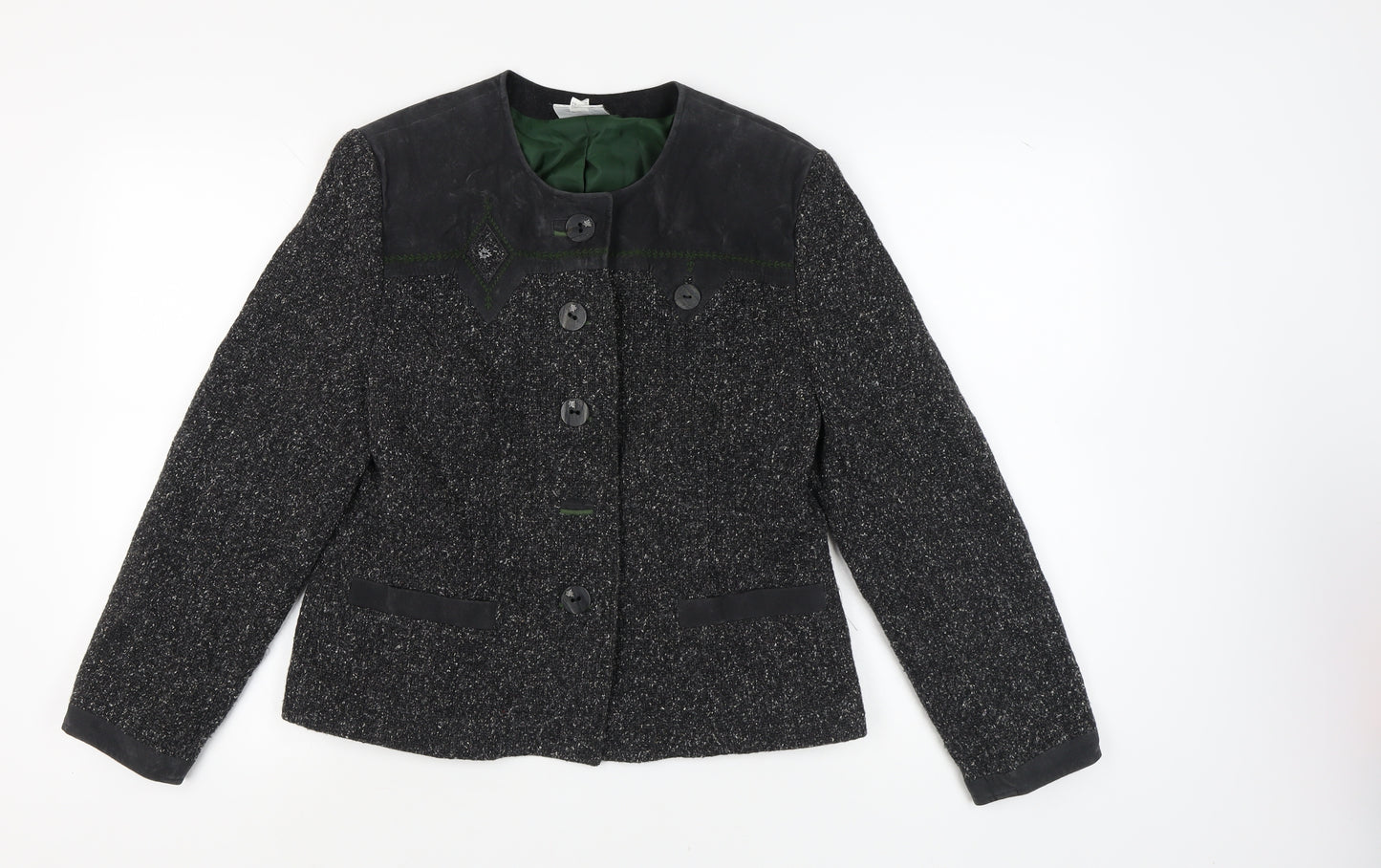 MEICO Women’s Black Size 12 Tweed Blazer, Business Casual