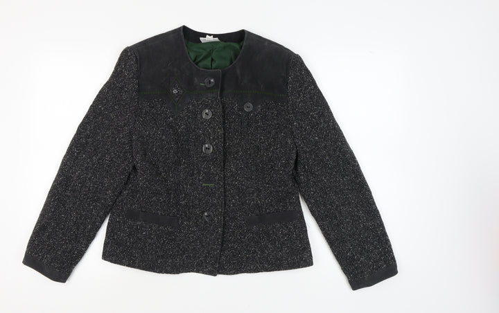 MEICO Women’s Black Size 12 Tweed Blazer, Business Casual