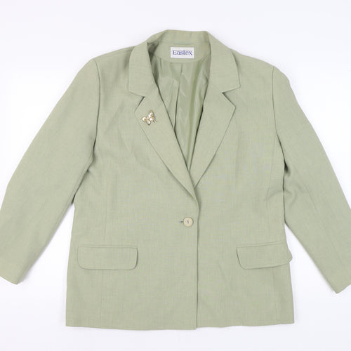 Eastex Women's Green Blazer, Size 14, Lined, Excellent
