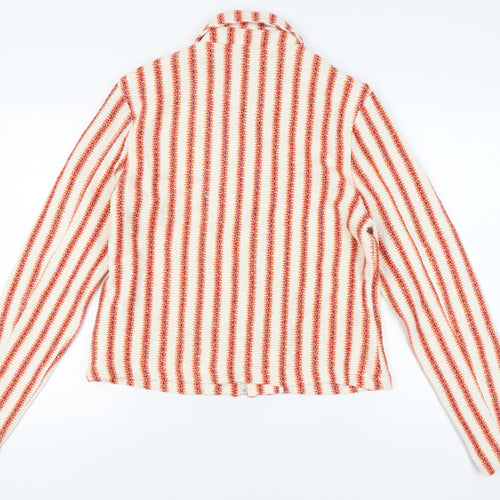 ASOS DESIGN Women's Multicoloured Striped Bomber Jacket M