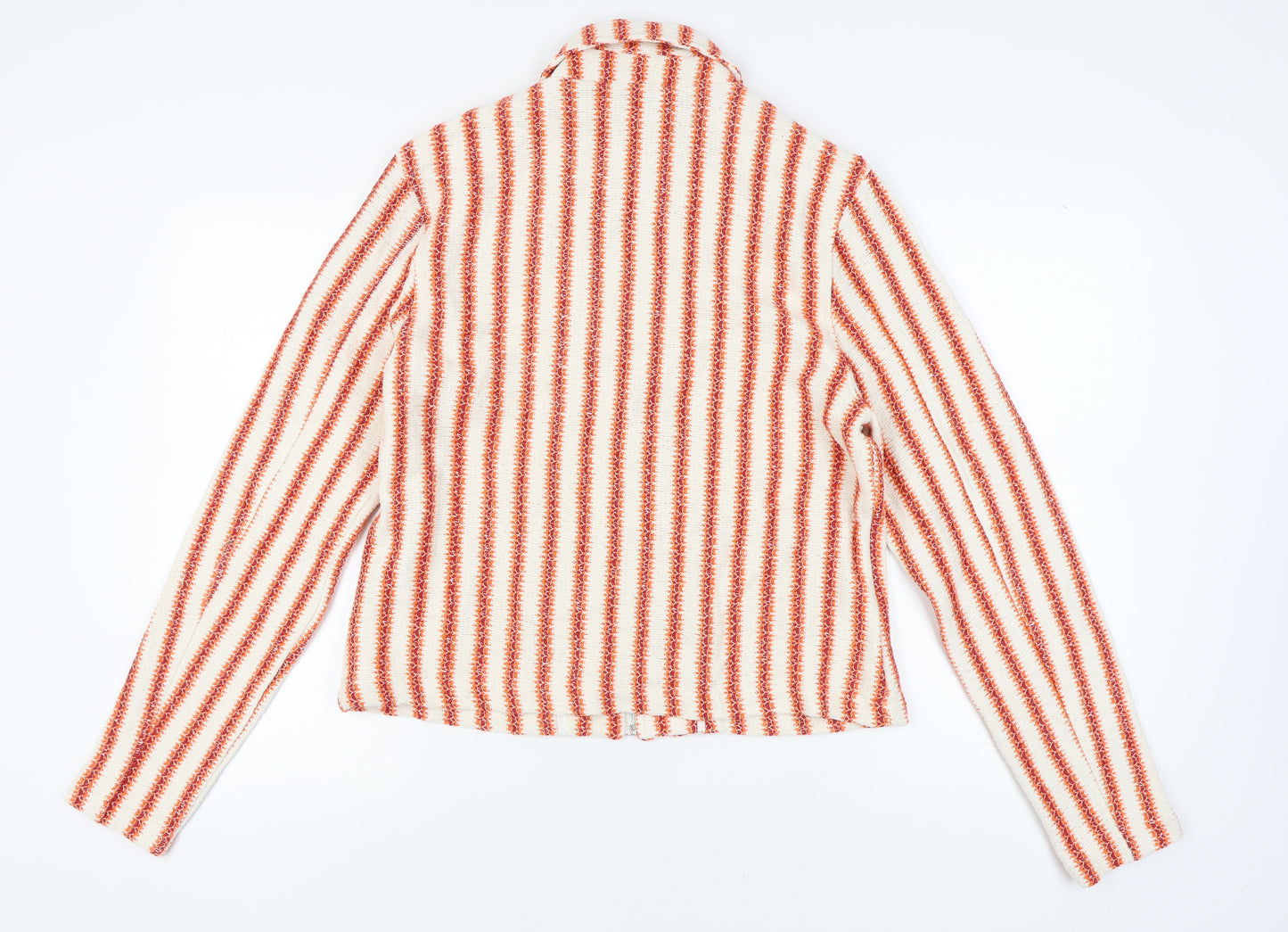 ASOS DESIGN Women's Multicoloured Striped Bomber Jacket M