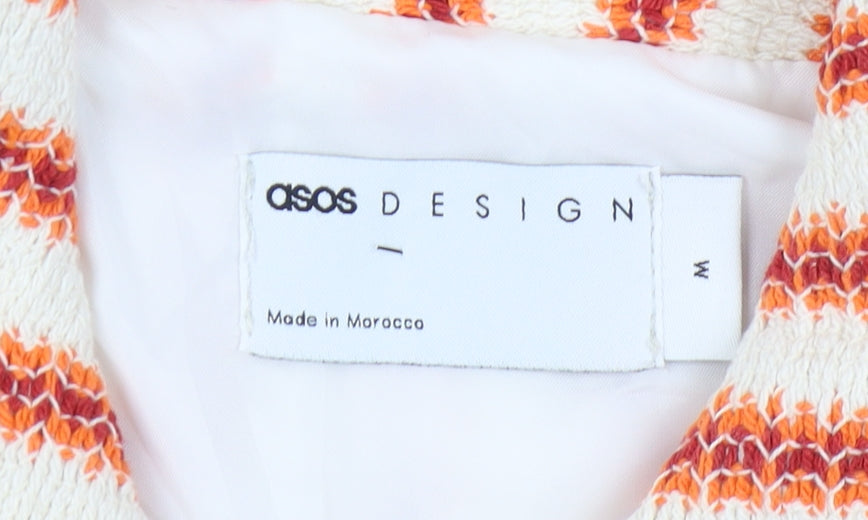 ASOS DESIGN Women's Multicoloured Striped Bomber Jacket M