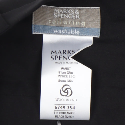 Marks and Spencer Men's Black Dress Pants 32