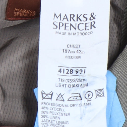 Marks and Spencer Men's Khaki Blazer 42R