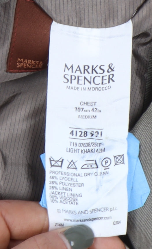 Marks and Spencer Men's Khaki Blazer 42R