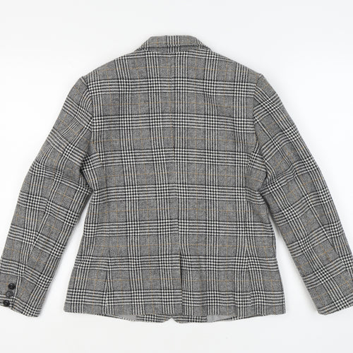 Marks and Spencer Women's Grey Check Blazer Size 10