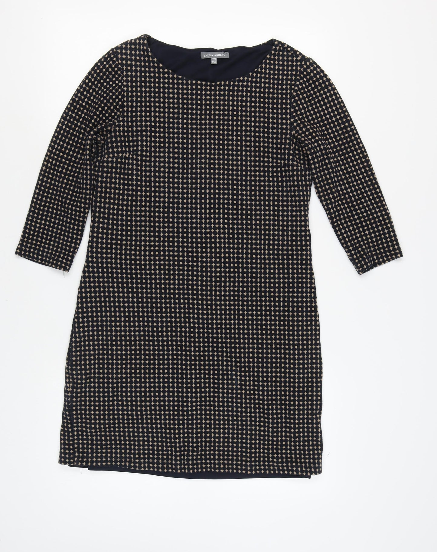 Laura Ashley Women's Black Geometric Sheath Dress