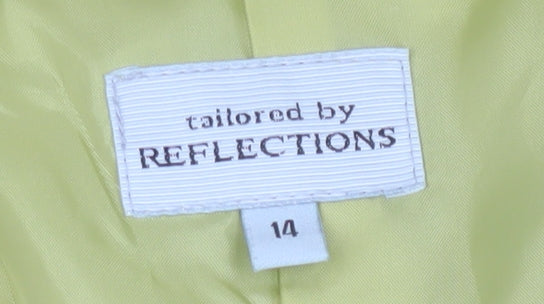 Reflections Beige Linen Blazer Women Size 14 Casual