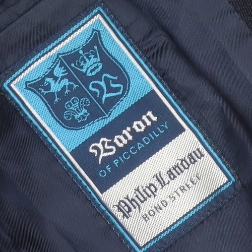 Baron of Piccadilly Men's Blue Blazer 38L Wool