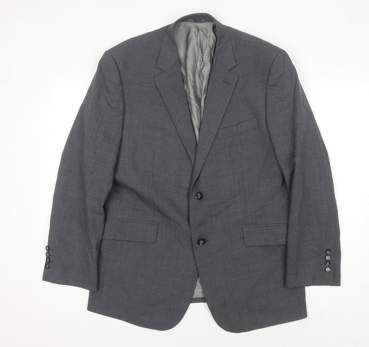 Skopes Mens Grey 42S Blazer Jacket Two-Button