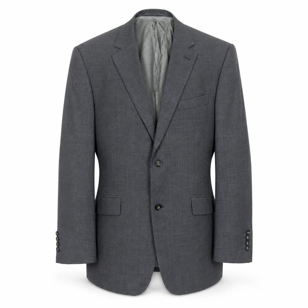 Front view of Skopes men’s grey 42s blazer jacket two-button
