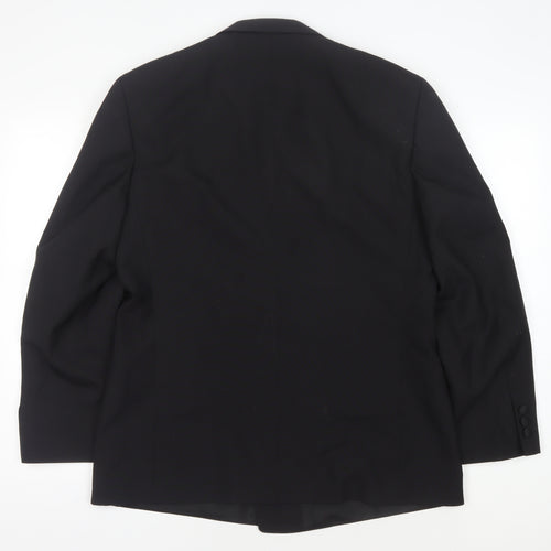 Leithäuser Men's Black Double-Breasted Tuxedo Blazer, 40 Short, Formal