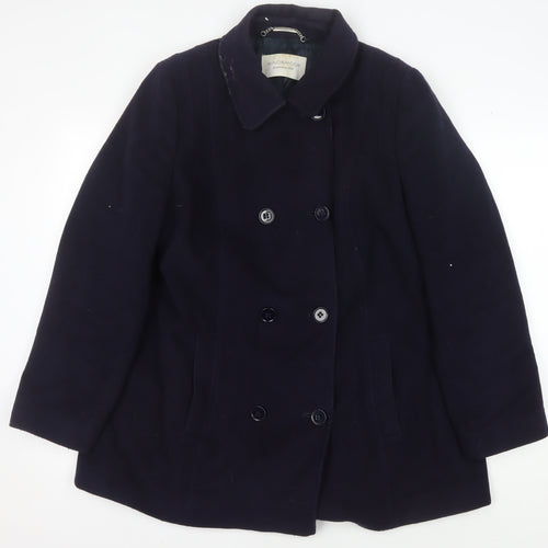 Windsmoor Women's Blue Wool Blend Mid-Length Coat