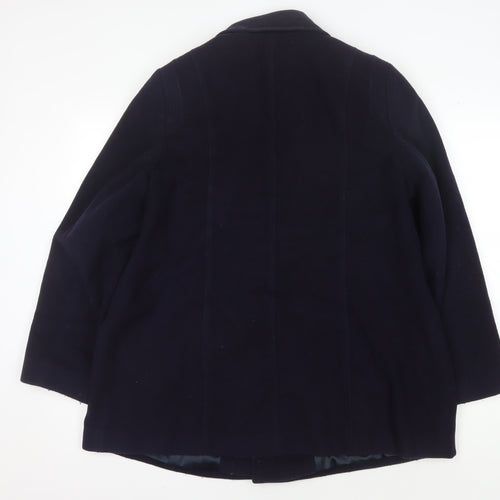 Windsmoor Women's Blue Wool Blend Mid-Length Coat